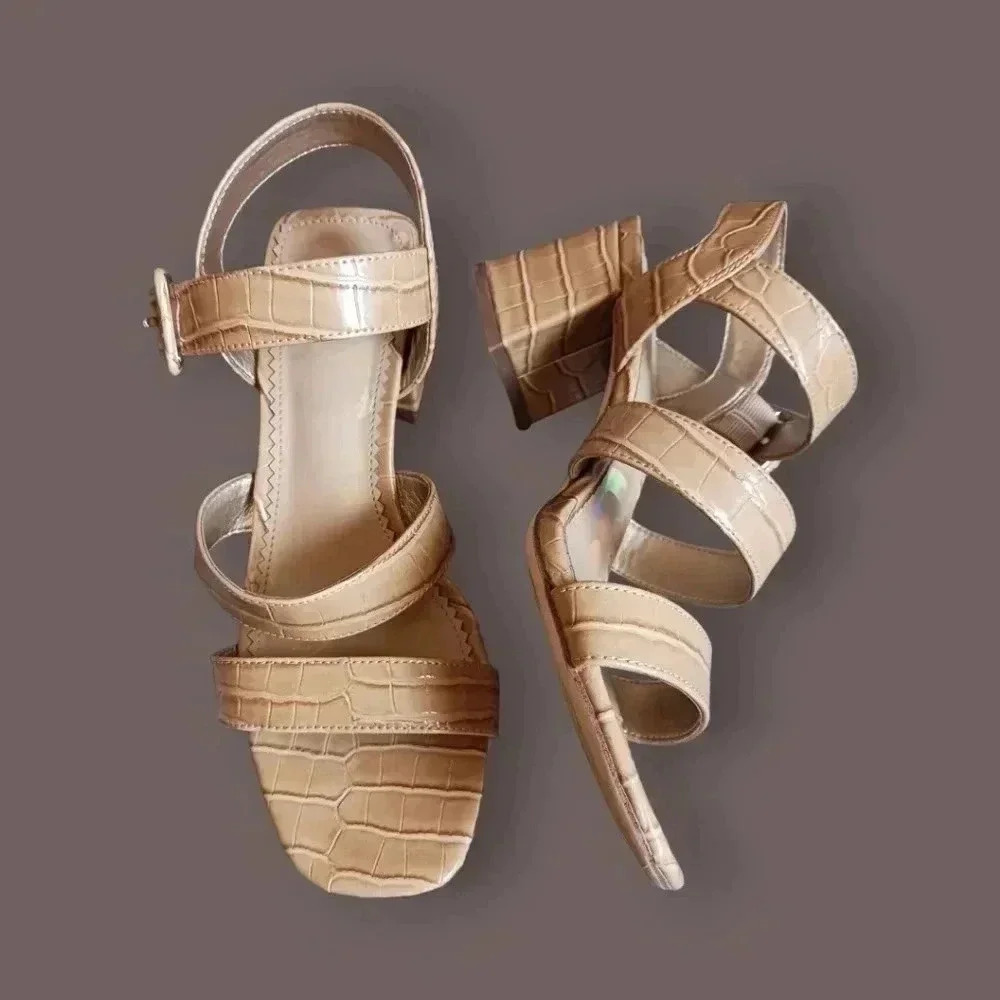 Circus by Sam edelman fisher strappy sandals size 6.5 tan camel color - Picture 6 of 14